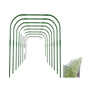 10 Pack Detachable Garden Hoops Netting 30 Clips DIY Grow Tunnel Raised Beds Vegetable Plant Trellis Gates Metal Frame Pressure