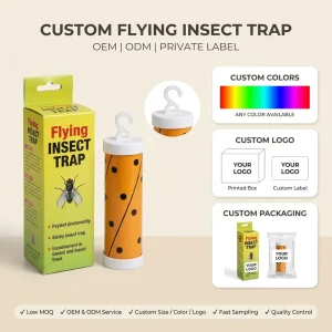 100% Effective Fly Catcher 360° Sticky Fly Lantern Trap for Precise Insect Pest Control