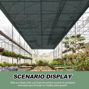 100% Virgin HDPE Dark Green Round-Tape Shade Net, UV Resistant, for Agriculture and Greenhouses