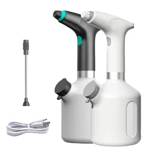 1L Garden Electric Spraying Bottle USB Rechargeable Battery Operated Nano Mist Spray Bottle for Plants with Extension Spout