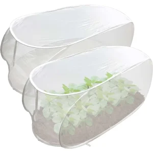 2PCS Garden Netting Mesh for Raised Beds 47#34 x 21# x 17# Pop Up Plant Cover Fit 4 x 2ft Protector Pest Barrier