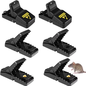 6 Pack Reusable Plastic Mouse and Rat Snap Traps