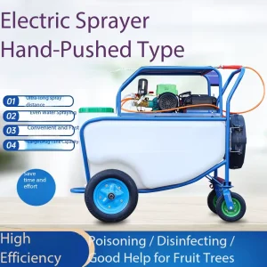 60L Electric Sprayer with Auto and Manual Modes Hose Reel Lithium-Ion Battery for Farm and Garden