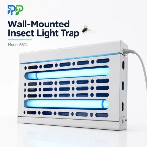 6604 Wall Mounted UV Insect Light Trap 365nm Fly Trap Lamp with Glue Board for Indoor Pest Control