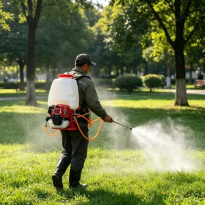 Agricultural Sprayer with 1-Cylinder 4-Stroke Air-Cooled 37.7cc Engine, 0.75-1.1kW, 20L Tank, Diaphragm Carburetor, 3200 RPM, 10mm Pipe and Pull Start