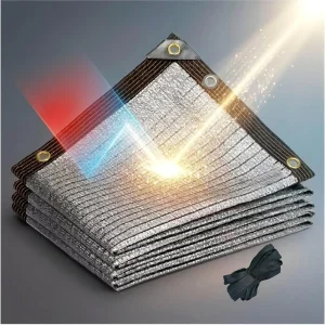 Aluminum Foil Shade Net 55%-99% Shading Chrysanthemum Greenhouse Blackout Curtain Garden Privacy Screen Car Sun Canopy