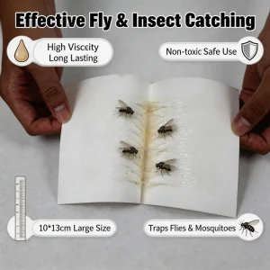 BSTW Disposable Eco Friendly Portable Gel Fly Glue Trap Insect Control Sticky Catch Insects All Season