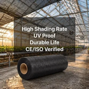 Black HDPE Rectangle Sun Shade Net for Plants, Greenhouses, Patios, and Tomatoes
