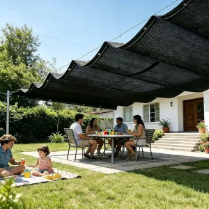 Black HDPE Warp Knitted Heavy Duty UV Resistant Privacy Screen Shade Net for Courtyard Home Shading Shade Net