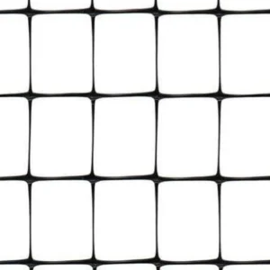 Black Polypropylene Fence Netting, 50x50mm Mesh, UV-Resistant, for Deer, Poultry and Gardens