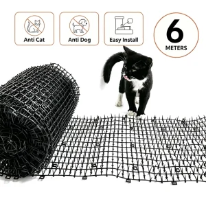 Cat Dog Spike Mat 30 x 600cm Plastic Animal Deterrent Mat for Yard Fence Balcony