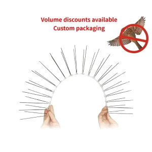Commercial Grade 304 Stainless Steel Bird Spikes Repeller with Flexible PC Base for Factory and School