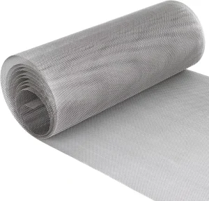 Custom-Cut and Bent Stainless Steel Wire Screen Mesh Plain-Weave Woven Windproof Garden Netting