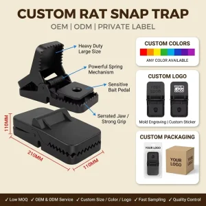 Custom OEM Large Plastic Rat Trap High Sensitivity Catcher for Smart Pest Control Supplies