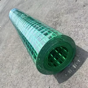Customized High Anti rust Green PVC Coated Steel Welded Mesh Fence Net Plain Weave Chicken Bird Protection Easy Assembly Bending