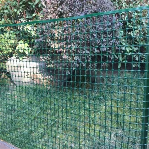 Dark Green Plastic Chain Link Privacy Trellis Fence Mesh Roll