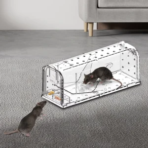 Disposable Large Plastic Live-Catch Mouse Trap for Outdoor and Kitchen Rat Control
