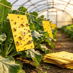 Double Sided Plastic Waterproof Eco Friendly Portable Trap for Greenhouse Medicinal Herb Organic Vegetable Farming Yellow Sticky