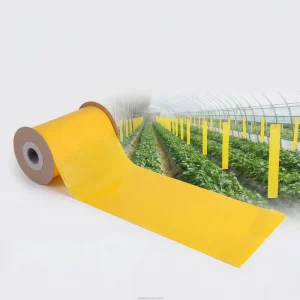 Dual Sided Yellow Sticky Insect Roll High Adhesive Gel Tape Eco Friendly Disposable Effective Aphids Whiteflies Thrips Control