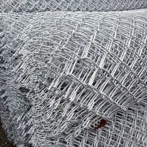 Durable 8ft Black White Galvanized PVC Vinyl Privacy Fence Panels Chain Link Mesh Outdoor Garden Yard Security Fence