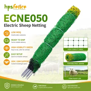 ECNE050 Poultry Electric Fence Netting Fiberglass and PE 1.26 x 50 m Green