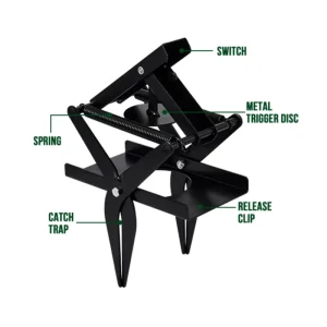Eco Friendly Solid Black Galvanized Steel Scissor Trap Gophers Killer Mole Pest Control for Lawn & Garden