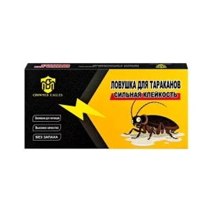 Eco friendly Strong Adhesive Indoor Sticky Board Cockroach Trap with Solid State Cockroach House Stickers 19.5×9.5cm 1 Piece