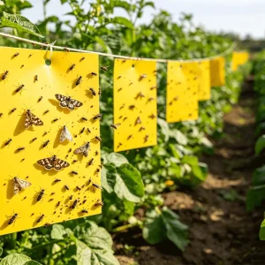 Factory Customizable Size Plastic Solid Waterproof Yellow Sticky Insect Trap for Large Scale Greenhouse Farming