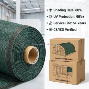 Factory HDPE Warp Knitted Breathable Custom Shade Net Greenhouse for Agricultural Shading Solutions