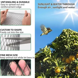 Factory Plastic PE Anti-Bird Net Square Fence Mesh for Farm and Garden