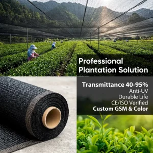 Factory Price Durable HDPE Warp Knitted 30% 95% Shading Rate Black Sun Shade Net Greenhouse for Farm Nursery Crops All Season
