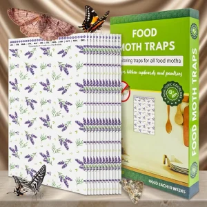 Fly Traps 12-Pack for Moths, 10-Week Long-Lasting Kitchen and Pantry Pest Control