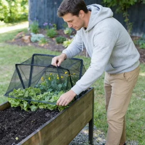 Folding Crop Cage Mesh Netting Iron Wire Easily Assembled Modern Design Plant Protector for Vegetables and Flowers