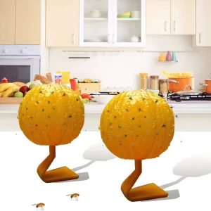 Fruit Fly Traps Flying Insects Ball Multifunction Trap Citrus Shaped for Indoor Outdoor
