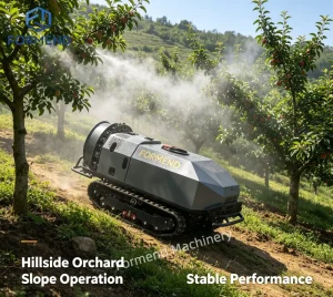 GPS Remote-Controlled Crawler Agricultural Sprayer 500L or 1300L for Greenhouses