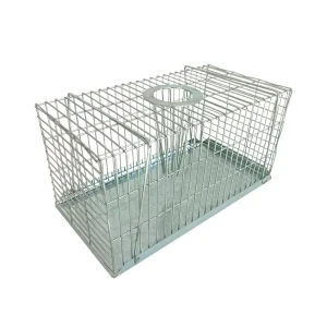 Galvanized One-Way Entry Continuous-Capture Outdoor Household Trap with Lure-Based Cage