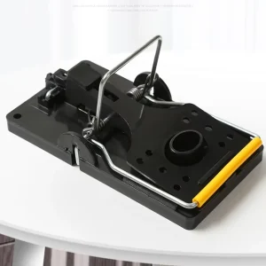 Garden Efficient Black Mouse Snap Trap Plastic Rat Mice Catcher Control Tool