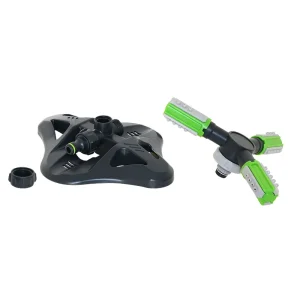 Garden Farm Lawn Nursery Irrigation Tandem Sprinkler Water Sprayer 360-Degree Automatic Rotating Sprinkler