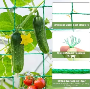 Garden Trellis Netting for Climbing Plants PE Vegetable Planting Net for Tomatoes Cucumbers Beans
