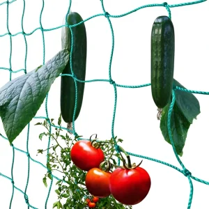 Green Garden Trellis Netting for Climbing Cucumbers Tomatoes and Vegetables 1-Pack 16.4 x 6.6 ft