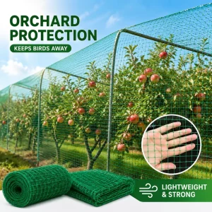 Green PE Warp-Knitted Anti-Bird Netting Customized Size for Garden Fruit Trees and Orchards