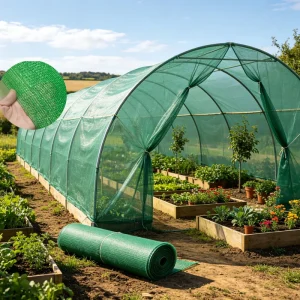 Green Rectangular HDPE Warp Knitted Agricultural Garden Shade Net for Plant Covering