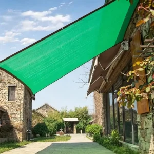 Green Rectangular HDPE Woven Heavy Duty UV Resistant Outdoor Courtyard Backyard Shading Nets Shade Net