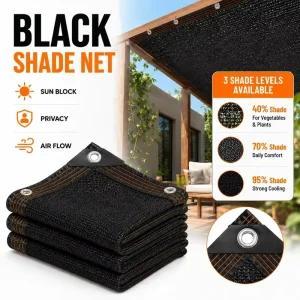 HDPE Shade Net 40%-95% Anti-UV Sun Shade Cloth for Garden Greenhouse Plant Cover Outdoor Privacy