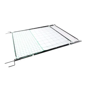 HPS Portable Poultry Chicken Netting Gate with Fiberglass Poles Green Plastic Garden Fence Mesh for Duck Goose Farm Security