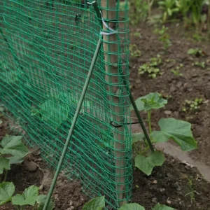 Heavy-Duty HDPE Green Plastic Fence Mesh, Reusable Garden Net for Plant Protection