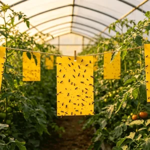 Heavy Duty Strong Adhesive Plastic Solid Trap for Multi span Film Greenhouse Agriculture Tomato Yellow Sticky Insect Board