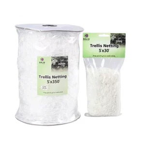Heavy Duty White Trellis Netting for Climbing Plants Outdoor Indoor Use Grow Net for Beans Tomatoes Flowers Custom Cutting Logo