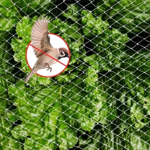 Heavy Knotted White Pigeon Netting 2-Inch Mesh 100 x 150 ft for Poultry Protection