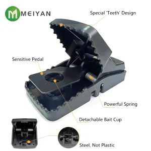 High Quality Reusable Solid Eco Friendly Plastic Rectangle Mouse Trap with Waterproof Design for Rats Mouse Killer